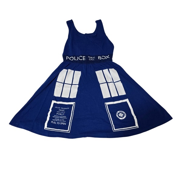 Doctor Who TARDIS Dress Her Universe Blue Police Box Womens Small - Picture 1 of 7